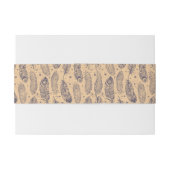 Ethnic Feather Outline Patroon Uitnodigingen Wikkel (Achterkant Voorbeeld)