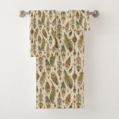 Ethnic Feather Towel Soft and Stylish Bath Decor Bad Handdoek (Insitu)