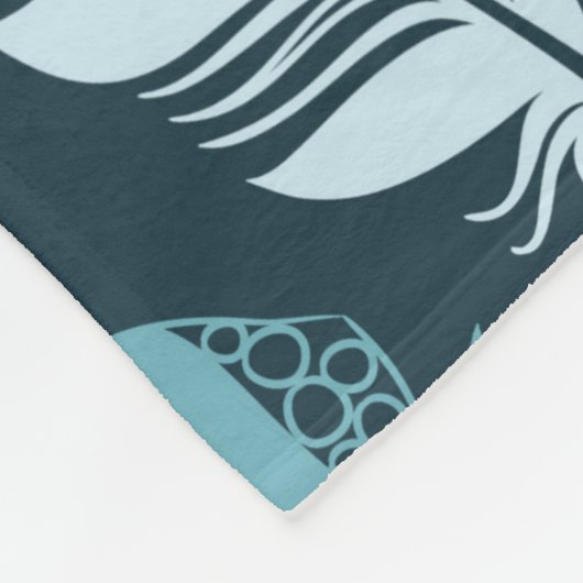 Ethnic feathers seamless pattern fleece deken (Hoek)