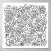 Ethnic Floral Doodle 2 Poster (Voorkant)