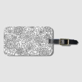 Ethnic Floral Doodle Bagagelabel (Voorkant (horizontaal))