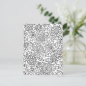 Ethnic Floral Doodle Briefkaart (Staand voorkant)