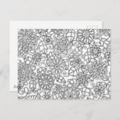 Ethnic Floral Doodle Briefkaart (Voorkant / Achterkant)