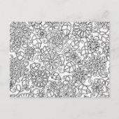 Ethnic Floral Doodle Briefkaart (Voorkant)