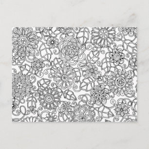 Ethnic Floral Doodle Briefkaart