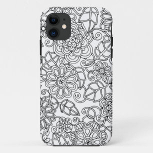 Ethnic Floral Doodle iPhone 11 Hoesje