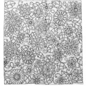 Ethnic Floral Doodle Douchegordijn (Voorkant)