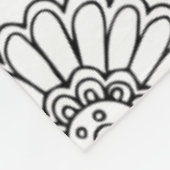 Ethnic Floral Doodle Fleece Deken (Hoek)