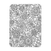 Ethnic Floral Doodle Magneet (Verticaal)