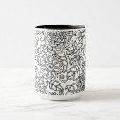 Ethnic Floral Doodle Mok (Midden)
