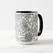 Ethnic Floral Doodle Mok (Voorkant rechts)