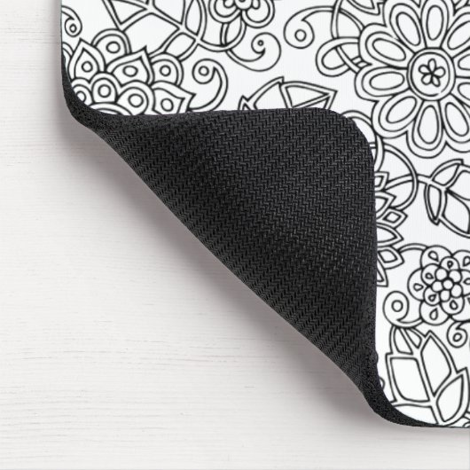 Ethnic Floral Doodle Muismat (Hoek)