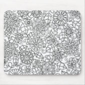 Ethnic Floral Doodle Muismat (Voorkant)