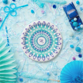 Ethnic floral mandala.Monogram Papieren Bordje (Feest)