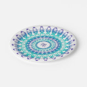 Ethnic floral mandala.Monogram Papieren Bordje (Gekanteld)