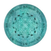 Ethnic floral mandala.Monogram Snijplank (Voorkant)