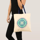 Ethnic floral mandala.monogram tote bag (Voorkant (product))