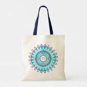 Ethnic floral mandala.monogram tote bag (Achterkant)