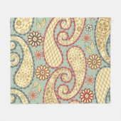 Ethnic floral, paisley vintage style. fleece deken (Voorkant (Horizontaal))