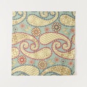 Ethnic floral, paisley vintage style. wandkleed (Voorkant (horizontaal))