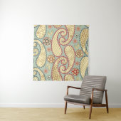 Ethnic floral, paisley vintage style. wandkleed (In situ)
