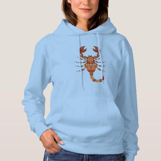 Ethnic Floral Scorpion Hoodie (Voorkant)