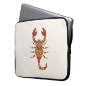 Ethnic Floral Scorpion Laptop Sleeve (Voorkant Links)