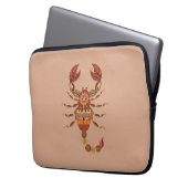 Ethnic Floral Scorpion Laptop Sleeve (Voorkant Links)
