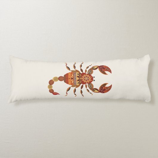 Ethnic Floral Scorpion Lichaamskussen (Voorkant)