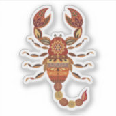 Ethnic Floral Scorpion Sticker (Voorkant)