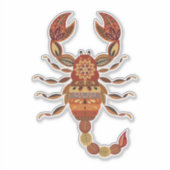Ethnic Floral Scorpion Sticker (Voorkant)