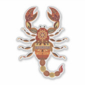 Ethnic Floral Scorpion Sticker (Voorkant)