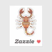 Ethnic Floral Scorpion Sticker (Vel)