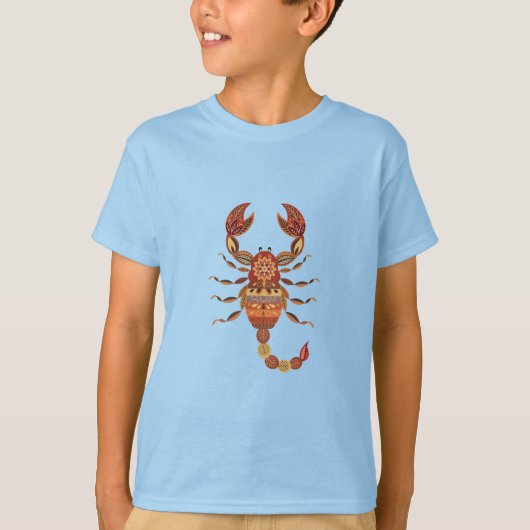 Ethnic Floral Scorpion T-shirt (Voorkant)
