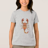Ethnic Floral Scorpion Tri-Blend Shirt (Voorkant)