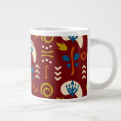 Ethnic Folk Floral Pattern Grote Koffiekop (Rechts)