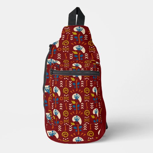 Ethnic Folk Pattern Sling Bag (Voorkant)