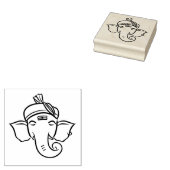 Ethnic Ganesha | Indian God Drawing Rubberstempel (Gestempeld)