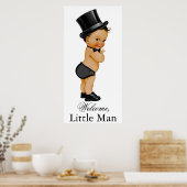 Ethnic Little Man Boy Baby shower Banner Poster (Keuken)