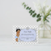 Ethnic Little Prince Baby Diaper Raffle Ticket Informatiekaartje (Staand voorkant)
