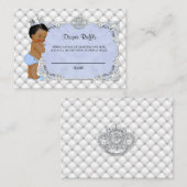 Ethnic Little Prince Baby Diaper Raffle Ticket Informatiekaartje (Voorkant / Achterkant)