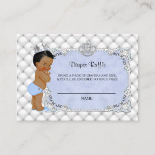 Ethnic Little Prince Baby Diaper Raffle Ticket Informatiekaartje
