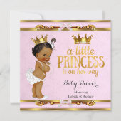 Ethnic Little Princess Baby shower Pink Gold Kaart (Voorkant)