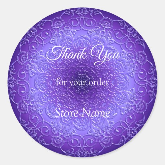 Ethnic Mandala Design Ronde Sticker (Voorkant)