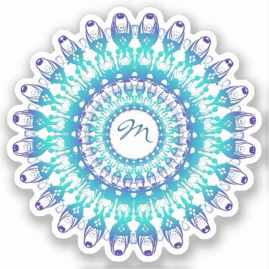Ethnic Mandala Design Sticker (Voorkant)