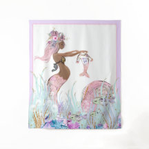 Ethnic Mermaid Baby shower Backdrop Banners