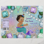 Ethnic Mermaid Baby shower Chip Bag Wrappers Flyer (Voorkant)