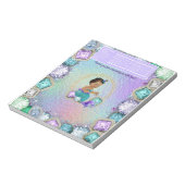Ethnic Mermaid Baby shower Snoep Bar Wrapper Notitieblok (Linkerzijde)