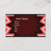 ETHNIC MONOGRAM Abstract Geometric Red White Visitekaartje (Voorkant)