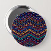 Ethnic Motifs Ronde Button 4,0 Cm (Voorkant /achterkant)